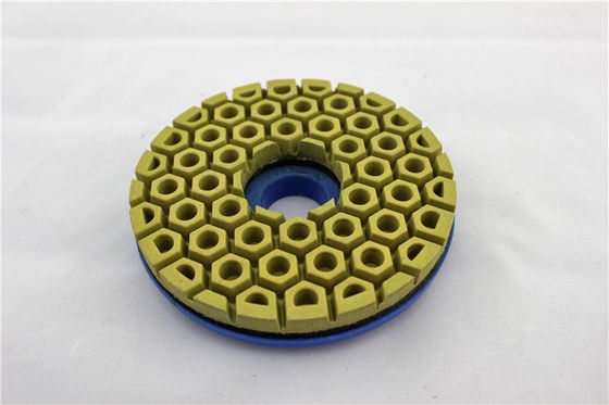 Granite 125mm 5'' Honeycomb NO 100 Grit Diamond Wet Polishing Pads ODM Color