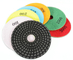 Black Turbo 4" Diamond Wet Polishing Pad With Backer Pad For Granite And Marble